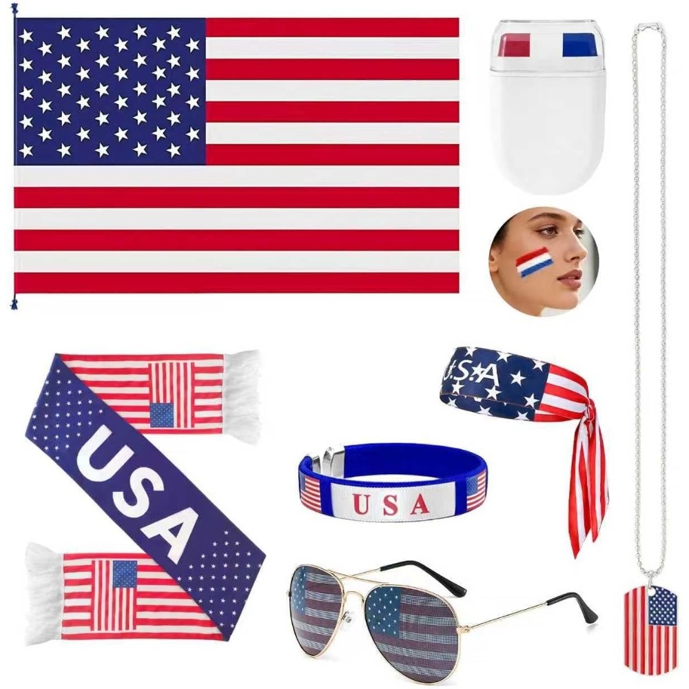 Party Games Usa - Kit de Supporter Patriotique USA 2026