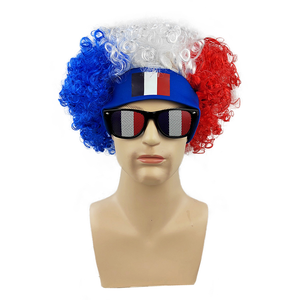 Ensemble Perruque Afro Drapeau - Party Games Usa avis et prix